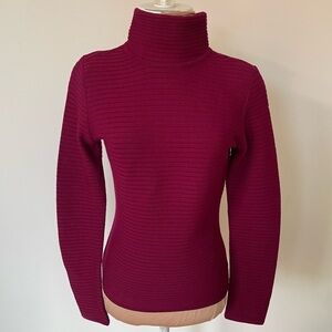 Donna Karan Burgundy Turtleneck Sweater